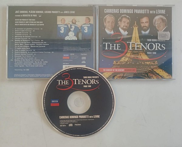 Cd The 3 Tenors In Paris Interprete Carreras, Domingo, Pavarotti, Levine (1998) [seminovo]
