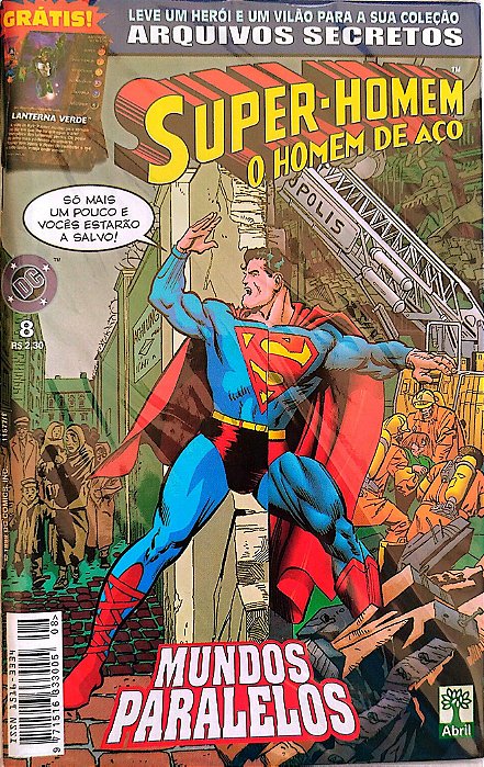 Gibi Super-homem: o Homem de Aço #8 - Formatinho Autor (1999) [seminovo]
