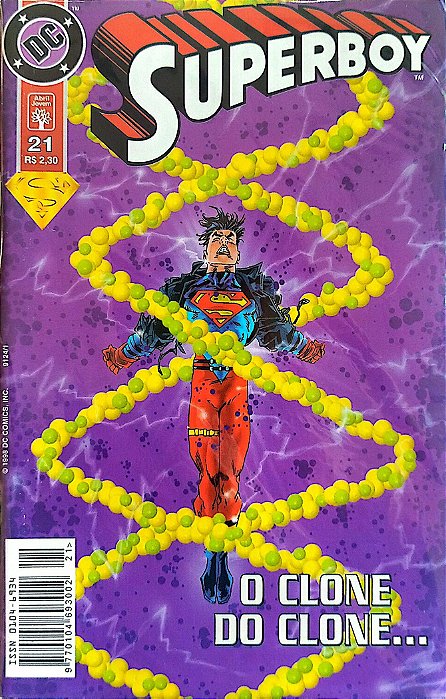 Gibi Superboy #21 - Formatinho Autor (1998) [seminovo]