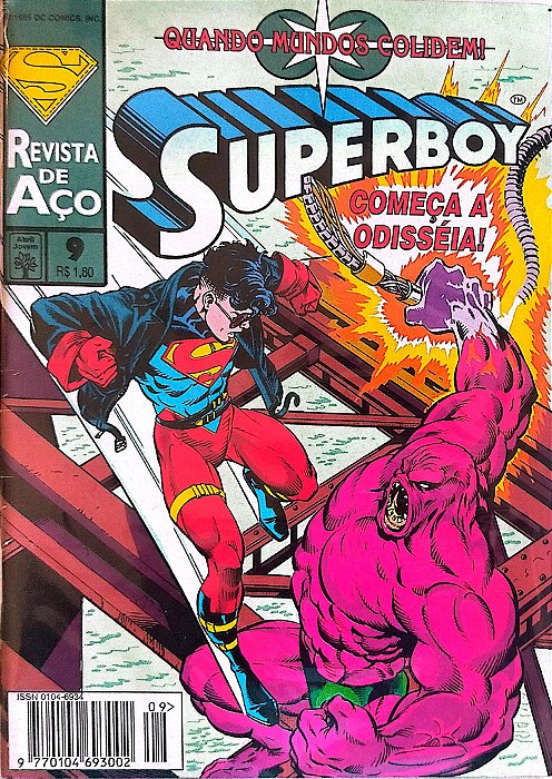Gibi Superboy #9 - Formatinho Autor (1995) [seminovo]