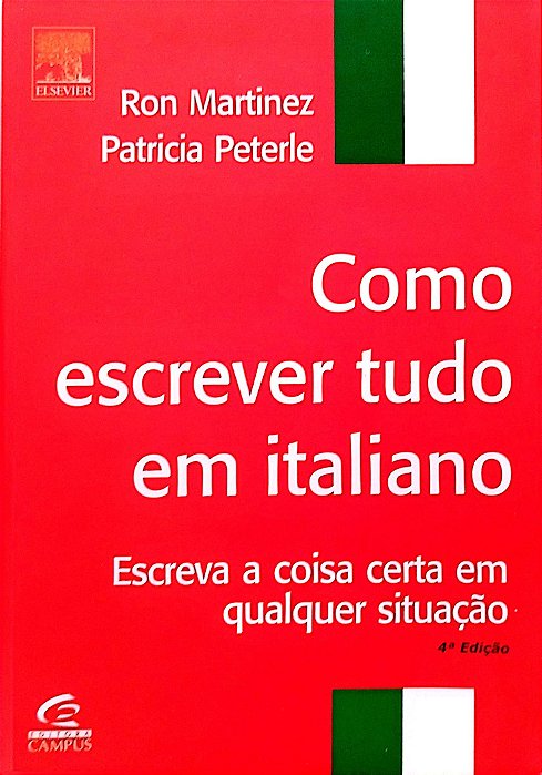 Livro Como Escrever Tudo em Italiano Autor Martinez, Ron (2003) [seminovo]
