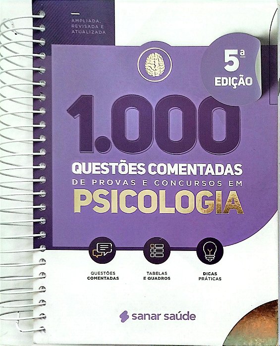 Livro 1.000 Questões Comentadas de Provas e Concursos em Psicologia Autor Vários (2021) [seminovo]