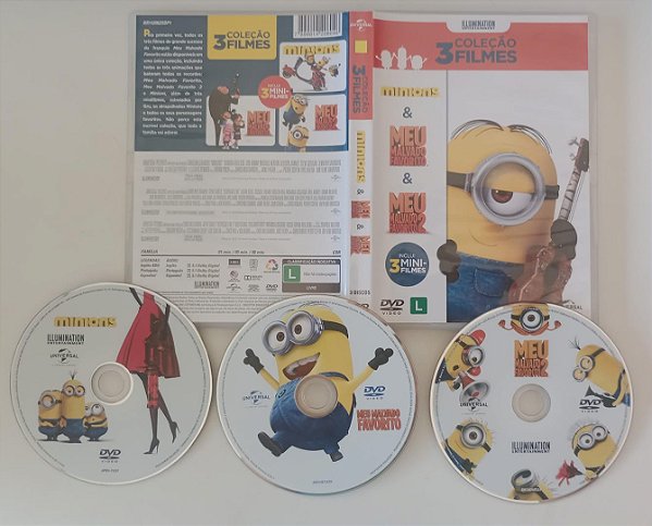 Dvd Minions / Meu Malvado Favorito 1 e 2 Editora Pierre Coffin, Chris Renaud e Outros [seminovo]
