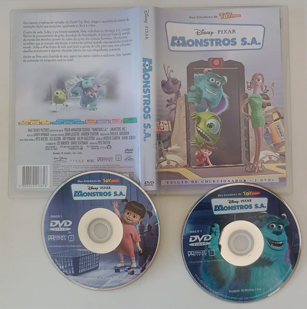 Dvd Monstros S.a. Editora Pete Docter [usado]
