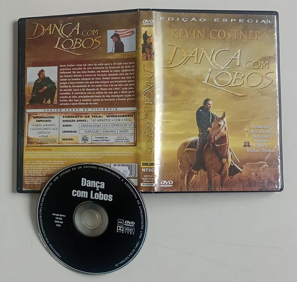 Dvd Dança com Lobos Editora Kevin Costner [usado]
