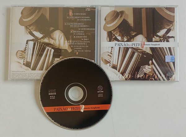 Cd Paixão no Peito Interprete Renato Borghetti (2001) [usado]