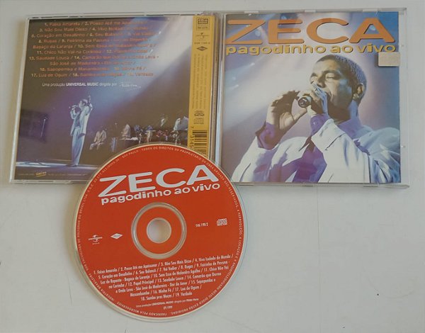Cd ao Vivo - Zeca Pagodinho Interprete Zeca Pagodinho (1999) [usado]