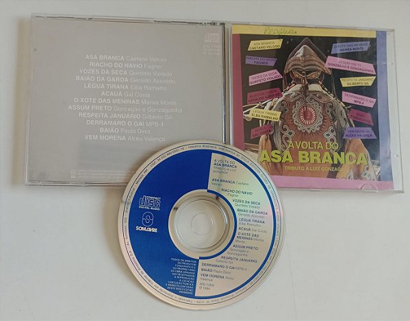 Cd a Volta do Asa Branca Interprete Vários Artistas (1994) [usado]