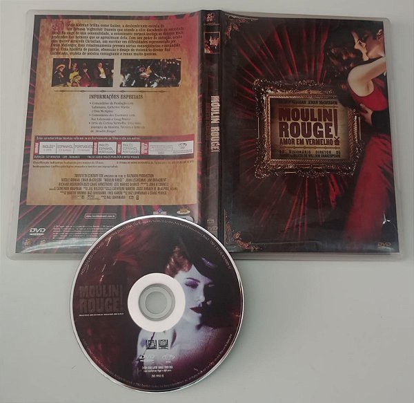 Dvd Moulin Rouge ( Amor em Vermelho ) Editora Baz Luhrman [usado]
