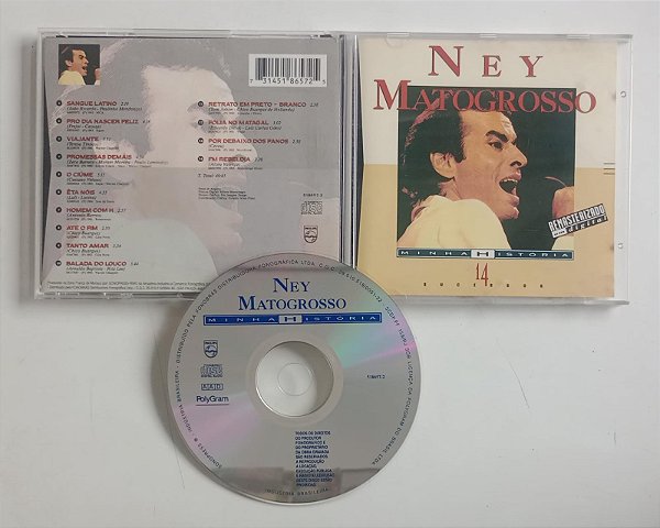 Cd Minha História - 14 Sucessos Interprete Ney Matogrosso [usado]