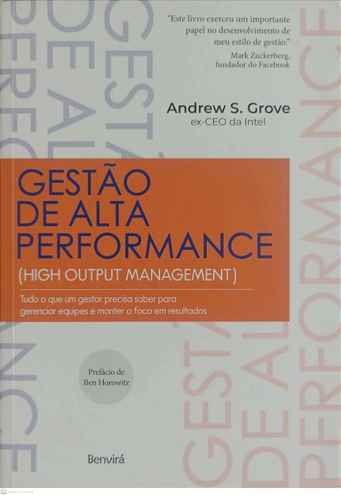 Livro Gestão de Alta Performance Autor Grove, Andrew S. (2022) [usado]