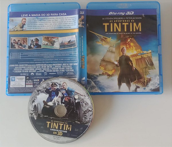 Dvd [blu-ray 3d] as Aventuras de Tintim Editora Steven Spielberg [seminovo]