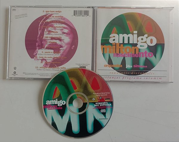 Cd Amigo Milton Nascimento Interprete Orquestra Jazz Sinfônica (1995) [usado]