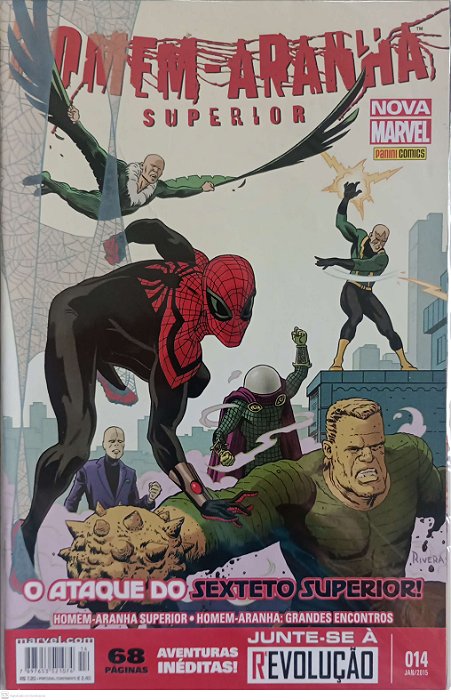 Gibi Homem-aranha Superior #14 - Nova Marvel Autor o Ataque do Sexteto Superior (2015) [usado]