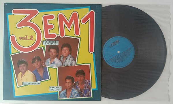 Disco de Vinil 3 em 1 Vol. 2 Interprete Vários Artistas [usado]