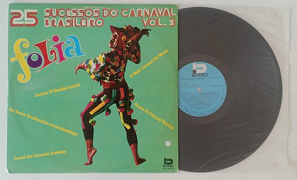Disco de Vinil Folia Vol. 3 - 25 Sucessos do Carnaval Interprete Vários Artistas (1979) [usado]