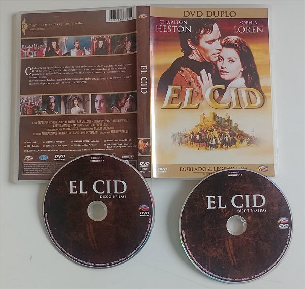 Dvd El Cid [dvd Duplo] Editora Anthony Mann [seminovo]