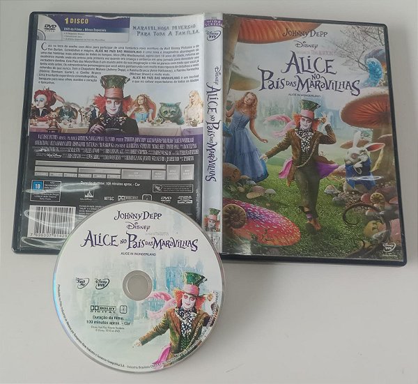Dvd Alice no País das Maravilhas (2010) Editora Tim Burton [usado]