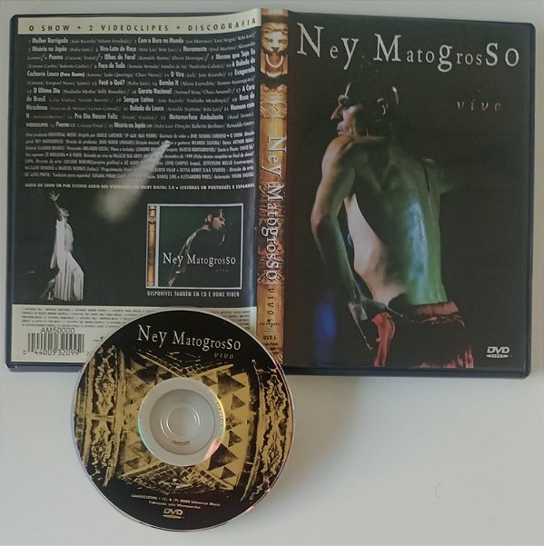Dvd Ney Matogrosso - ao Vivo Editora [seminovo]