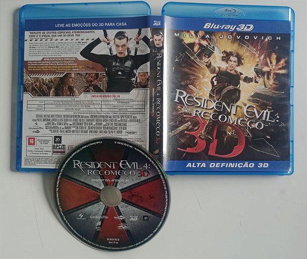 Dvd [blu-ray 3d] Resident Evil 4 Recomeço Editora [seminovo]