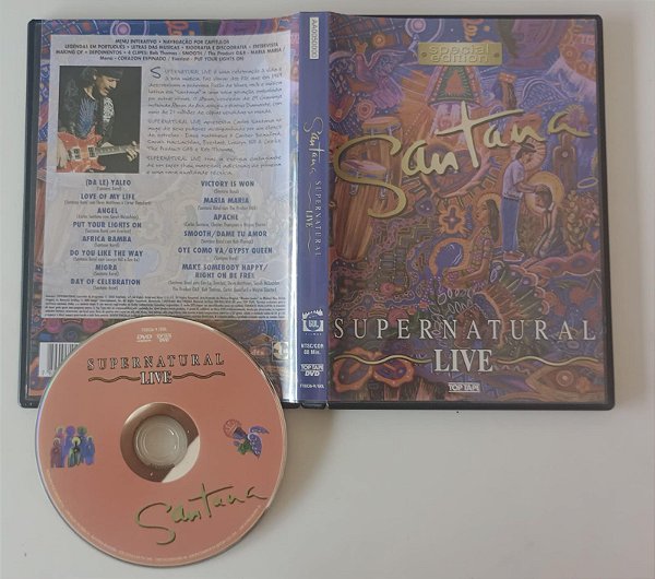 Dvd Santana / Supernatural Live Editora [seminovo]
