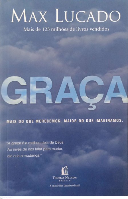 Livro Graça Autor Lucado, Max (2019) [seminovo]