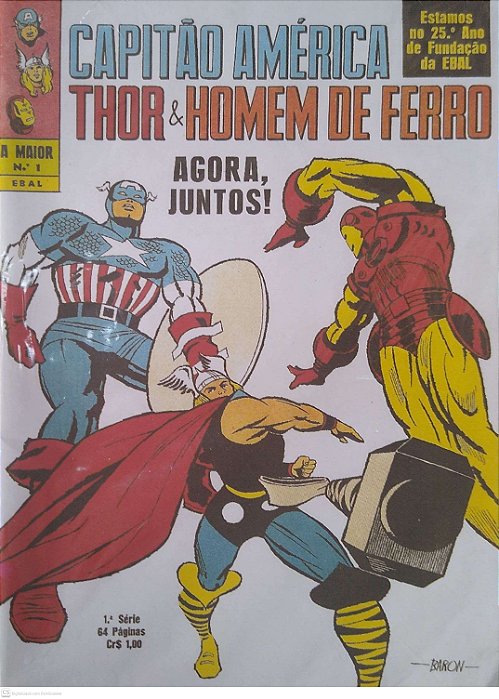 Gibi Capitão América, Thor & Homem de Ferro (fac-símile) Autor Vários [novo]