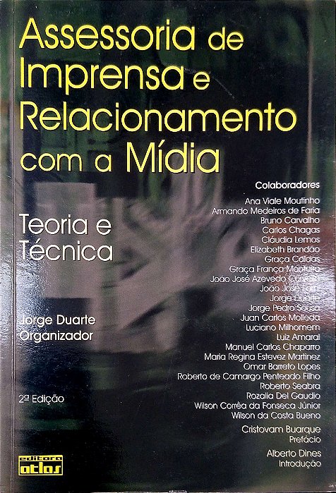 Livro Assessoria de Imprensa e Relacionamento com a Mídia Autor Duarte, Jorge (2003) [seminovo]