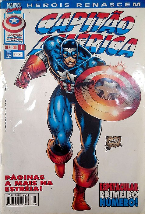 Livro Heróis Renascem: Capitão América #1 Autor (1998) [usado]