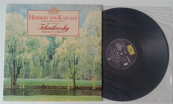 Disco de Vinil Tchaikovsky - Opus 64 / Coleção Mestres Pelos Mestres Interprete Herbert Von Karajan (1984) [usado]