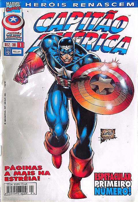 Gibi Capitão América #1 Autor Marvel (1998) [usado]
