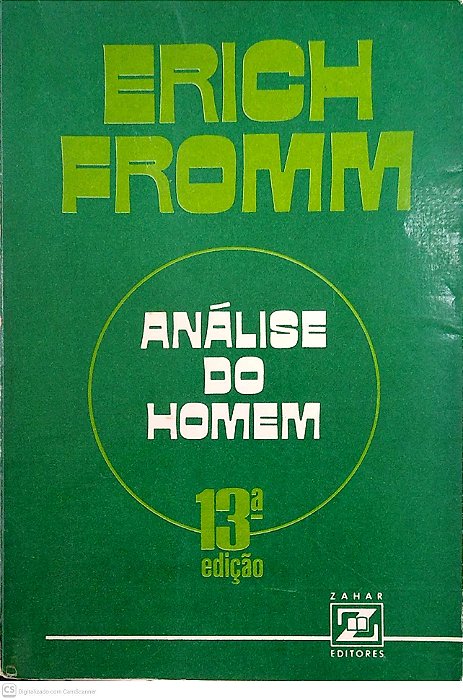 Livro Análise do Homem Autor Fromm, Erich (1983) [usado]