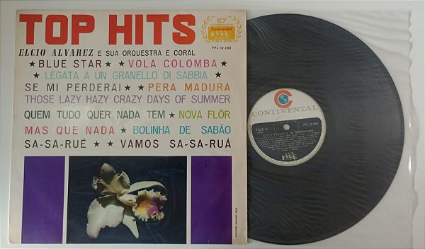 Disco de Vinil Top Hits Interprete Elcio Alvarez, Orquestra e Coral [usado]