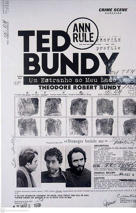 Livro Ted Bundy; um Estranho ao Melu Lado Autor Rule, Ann (2019) [seminovo]