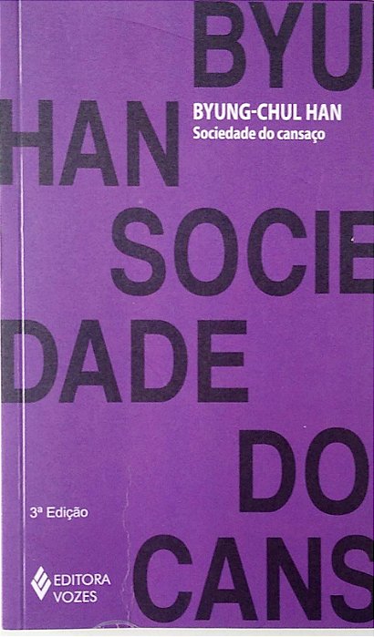 Livro Sociedade do Cansaço Autor Byung-chul, Han (2024) [usado]