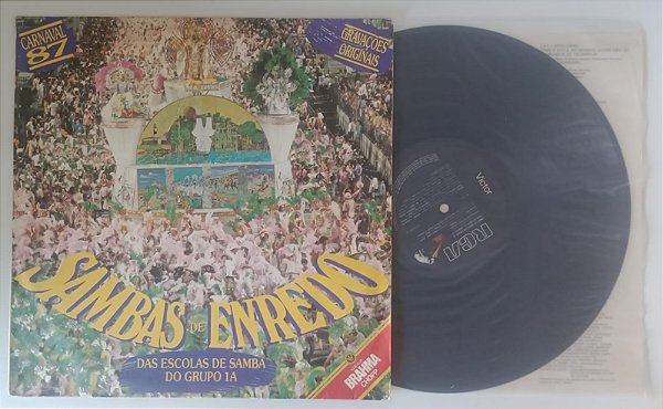 Disco de Vinil Carnaval 1987 Lp / Sambas de Enredo Interprete Grupo 1a, Escolas de Samba (1987) [usado]