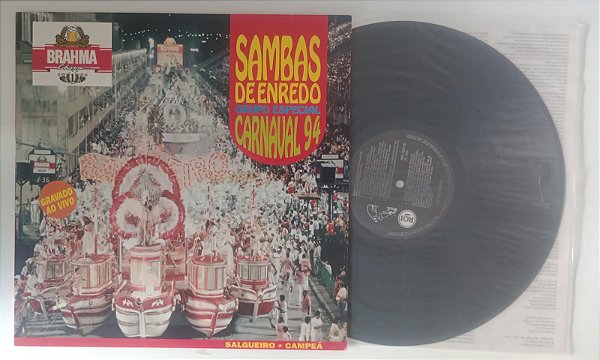 Disco de Vinil Carnaval 1994 Lp / Sambas de Enredo Interprete Grupo Especial, Escolas de Samba (1994) [seminovo]