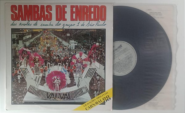Disco de Vinil Carnaval 1988 Lp / Sambas de Enredo Interprete Grupo 1, Escolas de Samba de São Paulo (1988) [usado]