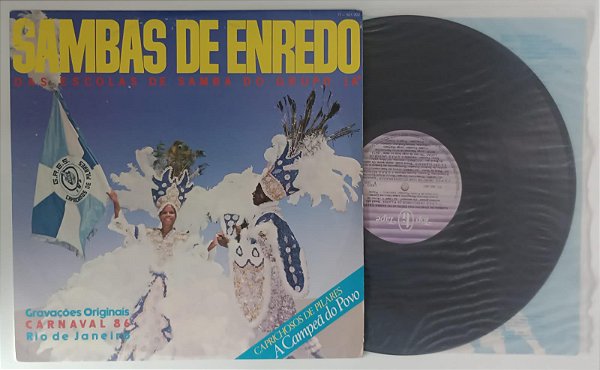 Disco de Vinil Carnaval 1986 Lp / Sambas de Enredo Interprete Grupo 1a, Escolas de Samba (1986) [usado]