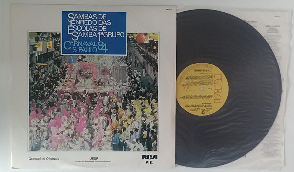 Disco de Vinil Carnaval 1984 Lp / Sambas de Enredo Interprete Escolas de Samba do 1º Grupo de Sp (1984) [usado]