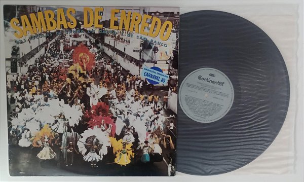 Disco de Vinil Carnaval 1989 Lp / Sambas de Enredo Interprete Grupo 1 e Sp, Escolas de Samba (1989) [usado]