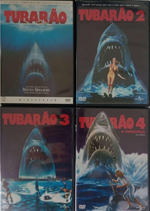 Dvd Tubarão - Coleção 4 Filmes Editora Steven Spielberg [seminovo]