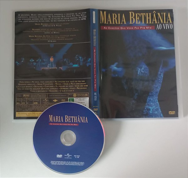 Dvd Maria Bethânia - as Canções que Você Fez Pra mim ao Vivo Editora [seminovo]
