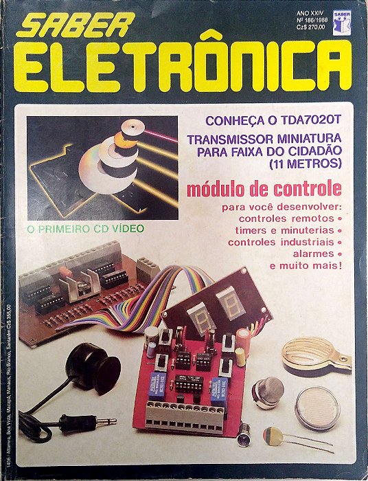 Revista Saber Eletrônica Nº 186 - Ano Xxiv Autor (1988) [usado]
