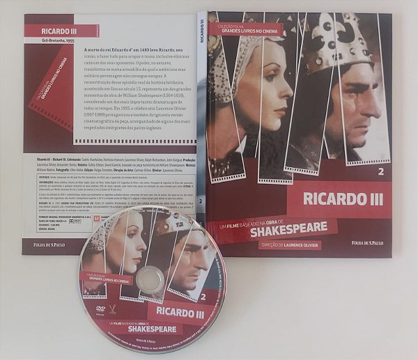 Dvd Ricardo Iii (1978) - Colecao Grandes Livros no Cinema / Folha de Sp Editora [usado]