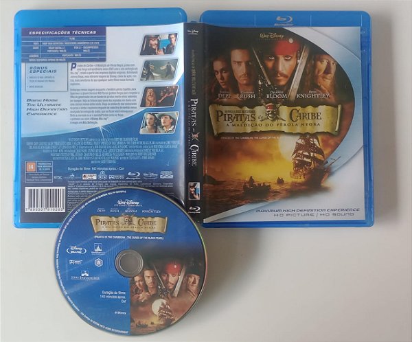 Dvd Blu-ray / Piratas do Caribe 1 - a Maldição do Pérola Negra Editora [seminovo]