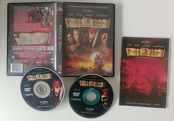 Dvd Piratas do Caribe 1 - a Maldição do Pérola Negra / 2 Dvds Edição de Colecionador Editora [usado]