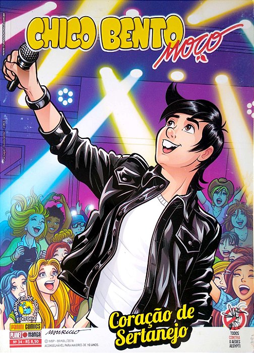 Gibi Chico Bento Moço Nº 34 Autor Mauricio de Souza (2016) [usado]
