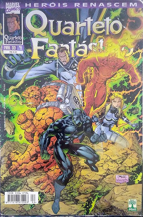 Gibi Quarteto Fantástico #4 - Heróis Renascem Autor (1999) [usado]