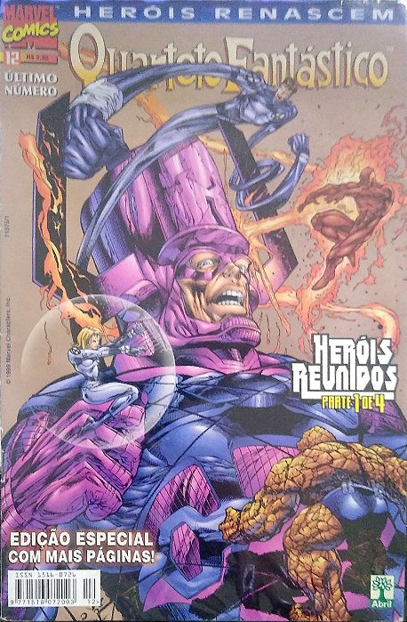 Gibi Quarteto Fantástico #12 - Heróis Renascem Autor (1999) [usado]